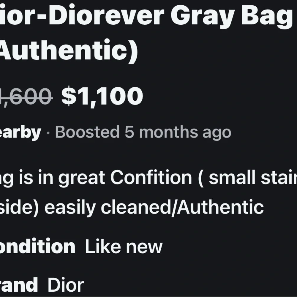 Dior Gray Crossbody Bag - Picture 7 of 7